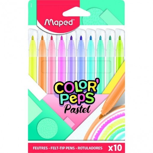 Μαρκαδόροι Maped Color Peps Pastel 10 τεμαχίων